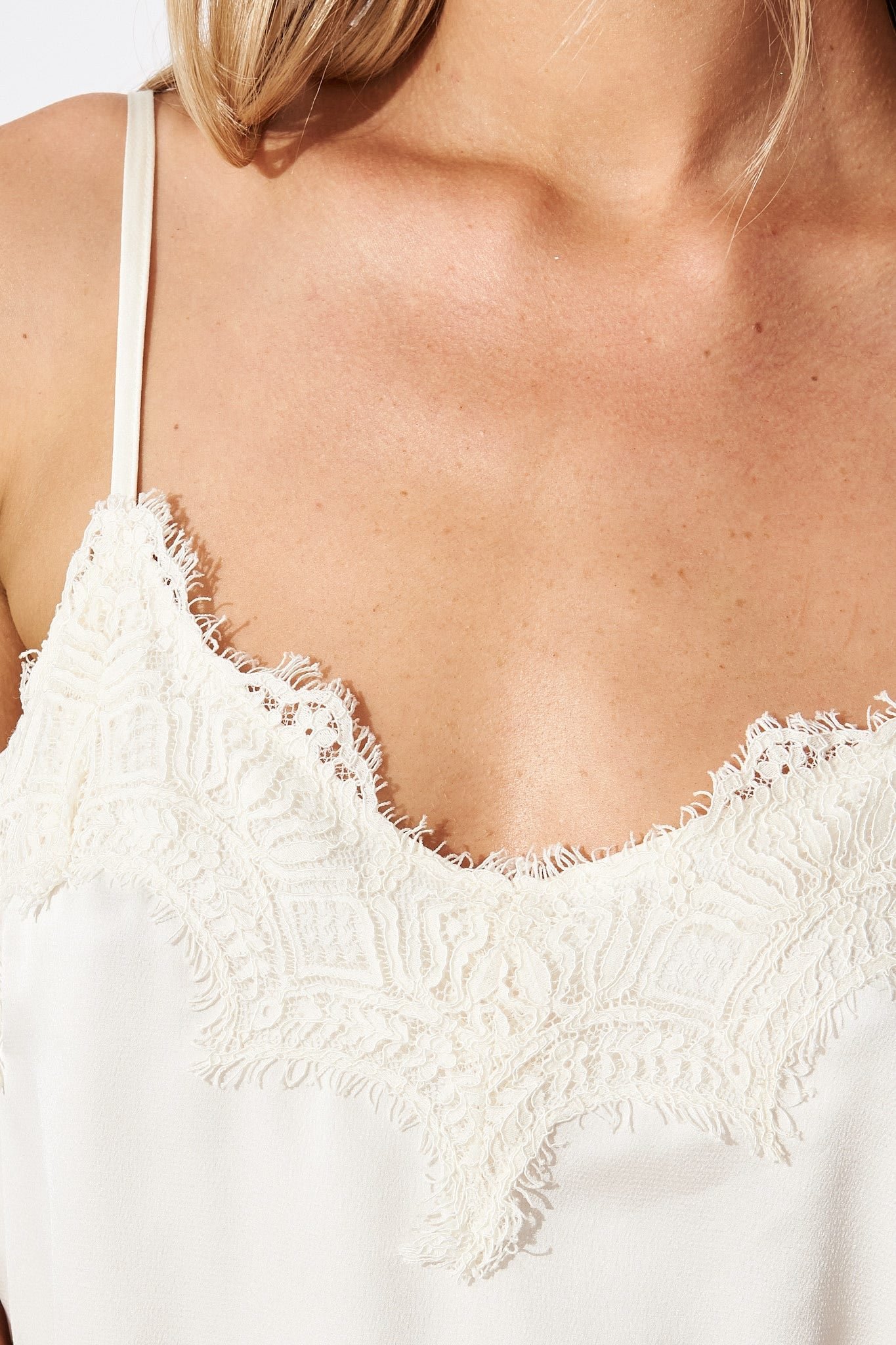 Top In Cream Satin - Image 9