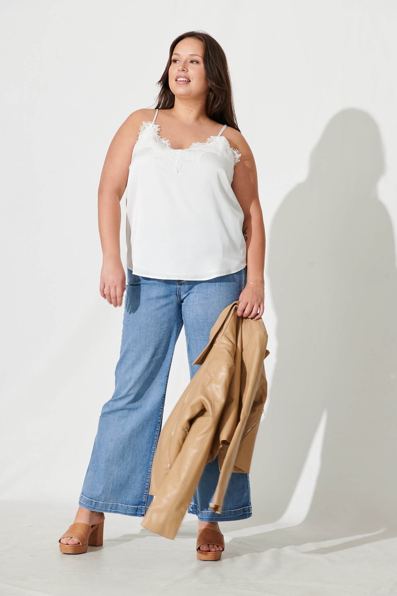 Top In Cream Satin - Image 6