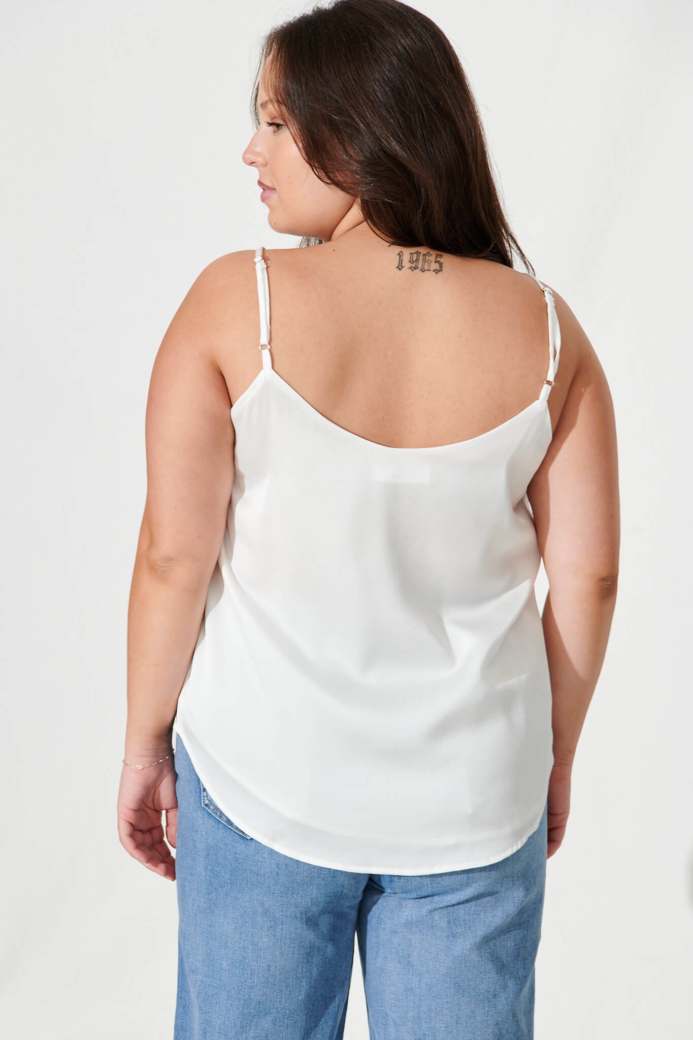 Top In Cream Satin - Image 8