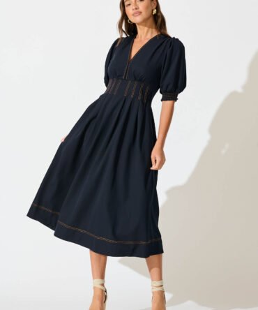 Midi Dress In Navy