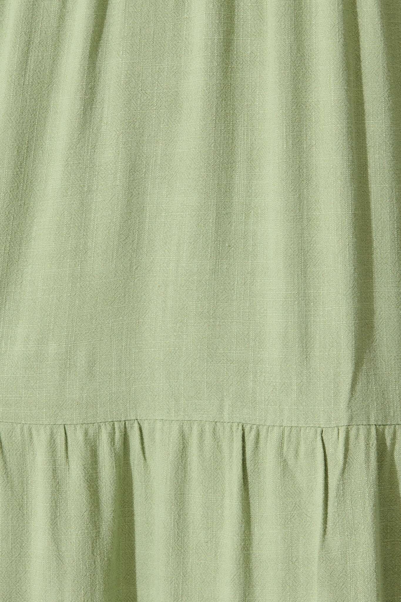 Maxi Sundress in Khaki Linen Blend - Image 6
