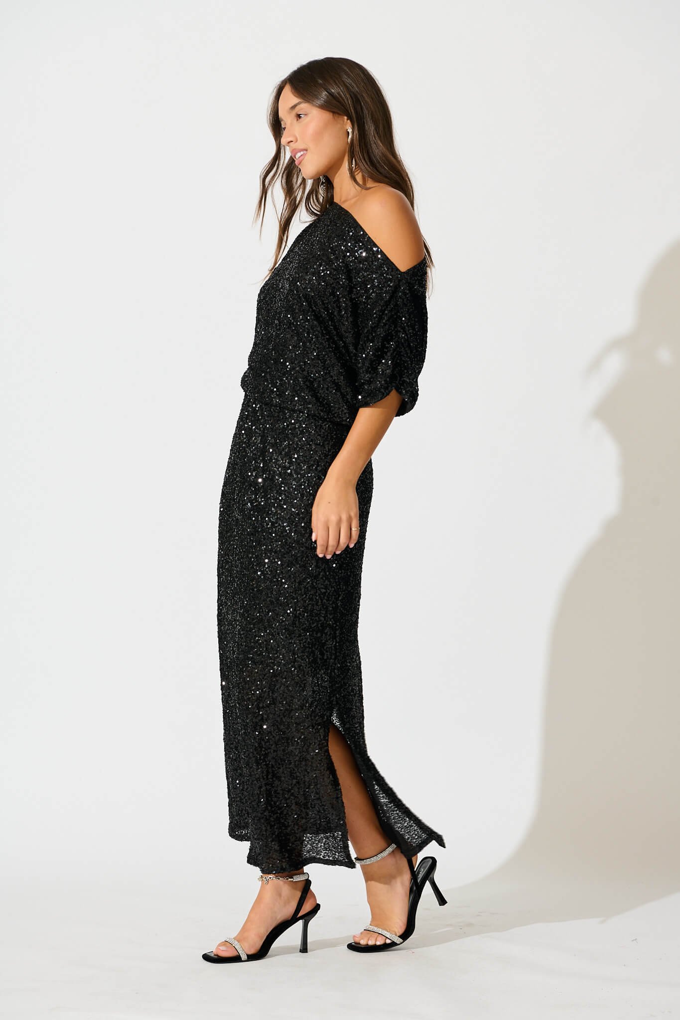 Maxi Dress in Black Sequin - Image 6