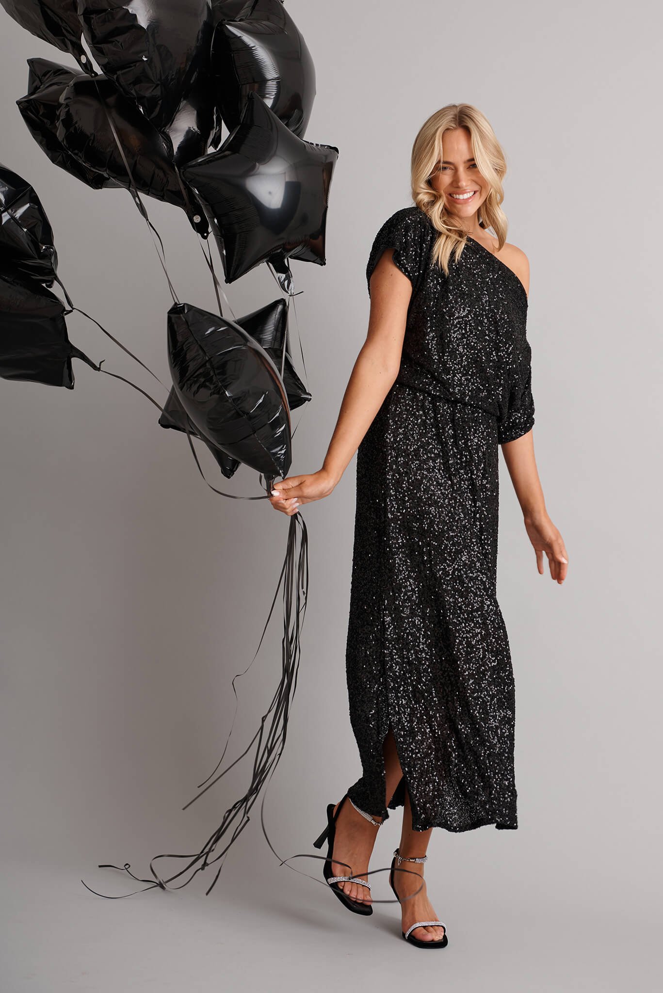 Maxi Dress in Black Sequin - Image 4