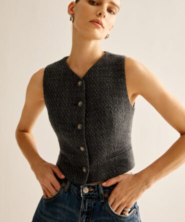 Vintage Tweed Breasted Vest