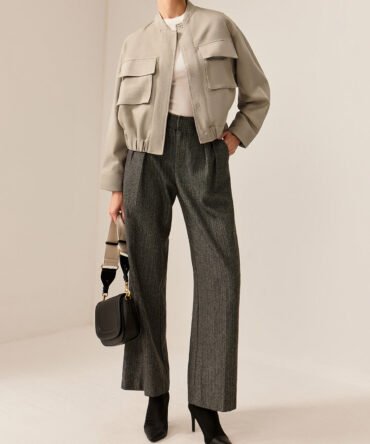 Plain Long Sleeve Cargo Jacket