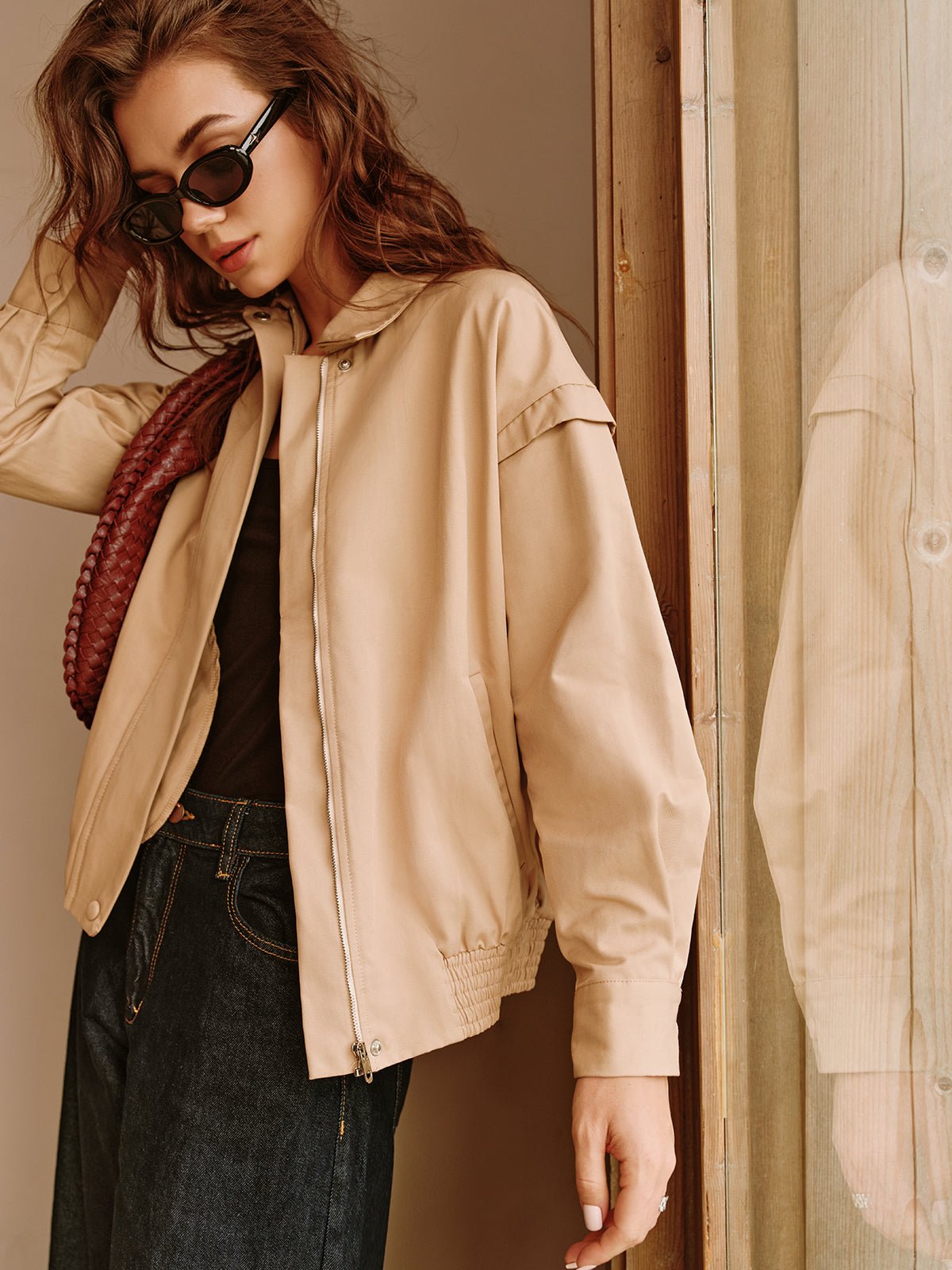 Button Zipper Polo Jacket - Image 3