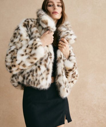 Leopard Women Faux Fur Coat