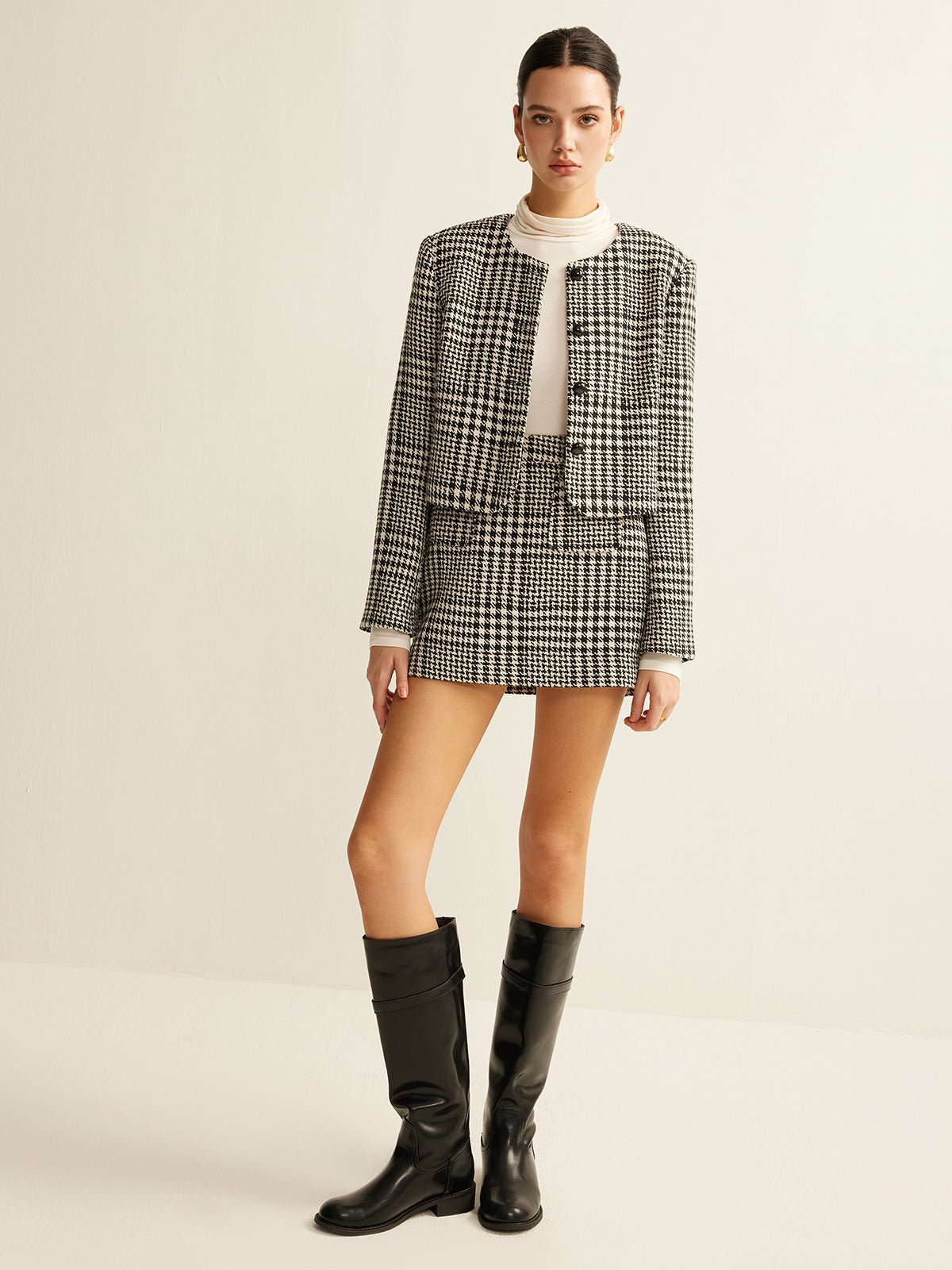 Wool-Blend Checked Blazer - Image 3
