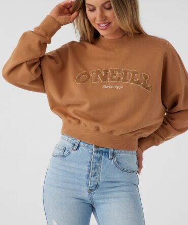 CREW NECK CROPPED FLEECE